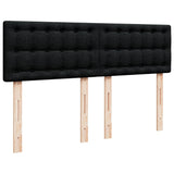 Box Spring Bed with Mattress Black Double Fabric - Extra Image