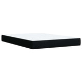 Box Spring Bed with Mattress Black Queen Fabric - Extra Image