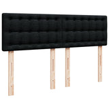 Box Spring Bed with Mattress Black Queen Fabric - Extra Image