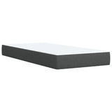 Box Spring Bed with Mattress Dark Grey King Single Fabric - Extra Image