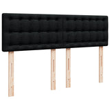 Box Spring Bed with Mattress Black Double Fabric - Extra Image
