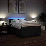 Box Spring Bed with Mattress Black Queen Fabric - 45-Degree Angle