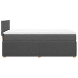 Box Spring Bed with Mattress Light Grey King Single Fabric - Extra Image