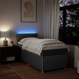 Box Spring Bed with Mattress Light Grey King Single Fabric - 45-Degree Angle