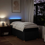 Box Spring Bed with Mattress Dark Grey King Single Fabric - 45-Degree Angle