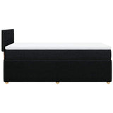 Box Spring Bed with Mattress Dark Grey King Single Fabric - Extra Image