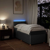 Box Spring Bed with Mattress Light Grey King Single Fabric - 45-Degree Angle