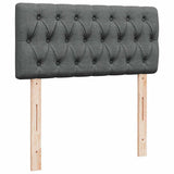 Box Spring Bed with Mattress Light Grey King Single Fabric