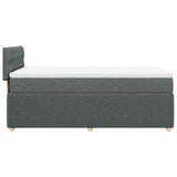 Box Spring Bed with Mattress Light Grey King Single Fabric - Extra Image