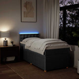 Box Spring Bed with Mattress Light Grey King Single Fabric - 45-Degree Angle