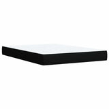 Box Spring Bed with Mattress Dark Grey Double Fabric - Low Angle