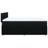 Box Spring Bed with Mattress Dark Grey Double Fabric - Extra Image