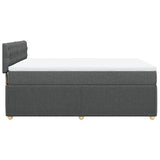 Box Spring Bed with Mattress Light Grey Queen Fabric - Extra Image