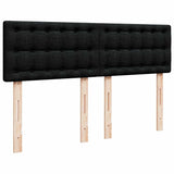 Box Spring Bed with Mattress Dark Grey Queen Fabric