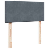 Box Spring Bed with Mattress Dark Grey King Single Velvet - Extra Image