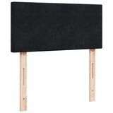 Box Spring Bed with Mattress Black King Single Velvet - Extra Image
