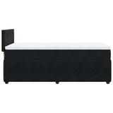 Box Spring Bed with Mattress Black King Single Velvet - Extra Image
