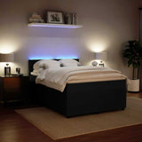 Box Spring Bed with Mattress Black Double Velvet - 45-Degree Angle