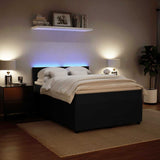 Box Spring Bed with Mattress Black Queen Velvet - 45-Degree Angle