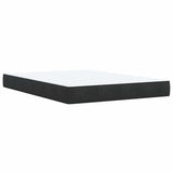 Box Spring Bed with Mattress Black Queen Velvet - Low Angle