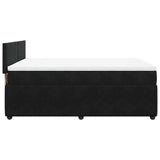 Box Spring Bed with Mattress Black Queen Velvet - Extra Image