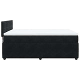 Box Spring Bed with Mattress Black Queen Velvet - Extra Image