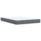 Box Spring Bed with Mattress Dark Grey Queen Velvet