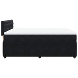 Box Spring Bed with Mattress Black Queen Velvet - Extra Image