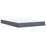 Box Spring Bed with Mattress Dark Grey Queen Velvet - Low Angle