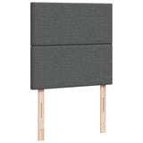 Box Spring Bed with Mattress Dark Grey King Single Fabric - Low Angle