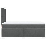 Box Spring Bed with Mattress Dark Grey King Single Fabric - Extra Image