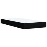 Box Spring Bed with Mattress Black King Single Fabric - Rear View