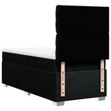 Box Spring Bed with Mattress Black King Single Fabric - Extra Image