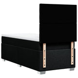 Box Spring Bed with Mattress Black King Single Fabric - Extra Image