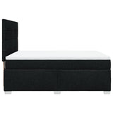 Box Spring Bed with Mattress Black Double Fabric - Extra Image