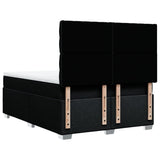 Box Spring Bed with Mattress Black Double Fabric - Extra Image