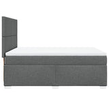Box Spring Bed with Mattress Dark Grey Queen Fabric - Extra Image