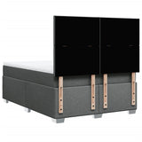 Box Spring Bed with Mattress Dark Grey Queen Fabric - Extra Image