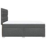 Box Spring Bed with Mattress Dark Grey Queen Fabric - Extra Image