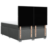 Box Spring Bed with Mattress Dark Grey Queen Fabric - Extra Image