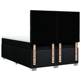 Box Spring Bed with Mattress Black Queen Fabric - Extra Image