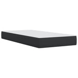 Box Spring Bed with Mattress Black King Single Faux Leather - Rear View