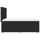 Box Spring Bed with Mattress Black Double Faux Leather - Extra Image