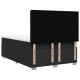 Box Spring Bed with Mattress Black Double Faux Leather - Extra Image