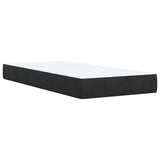 Box Spring Bed with Mattress Black King Single Velvet