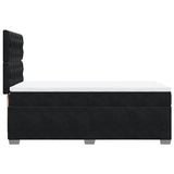 Box Spring Bed with Mattress Black King Single Velvet - 45-Degree Angle