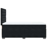 Box Spring Bed with Mattress Black King Single Velvet - 45-Degree Angle