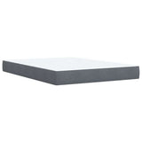 Box Spring Bed with Mattress Dark Grey Double Velvet - Extra Image