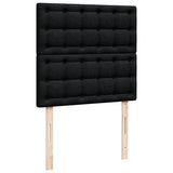 Box Spring Bed with Mattress Black King Single Fabric - Close-Up Angle