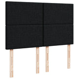 Box Spring Bed with Mattress Black Double Fabric - Close-Up Angle
